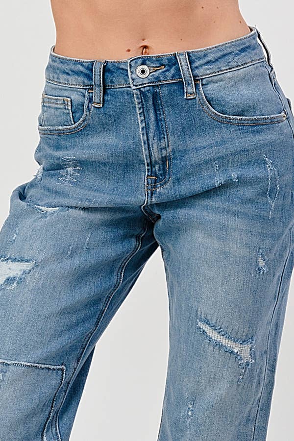 Medium Light Wash - Mom Jeans