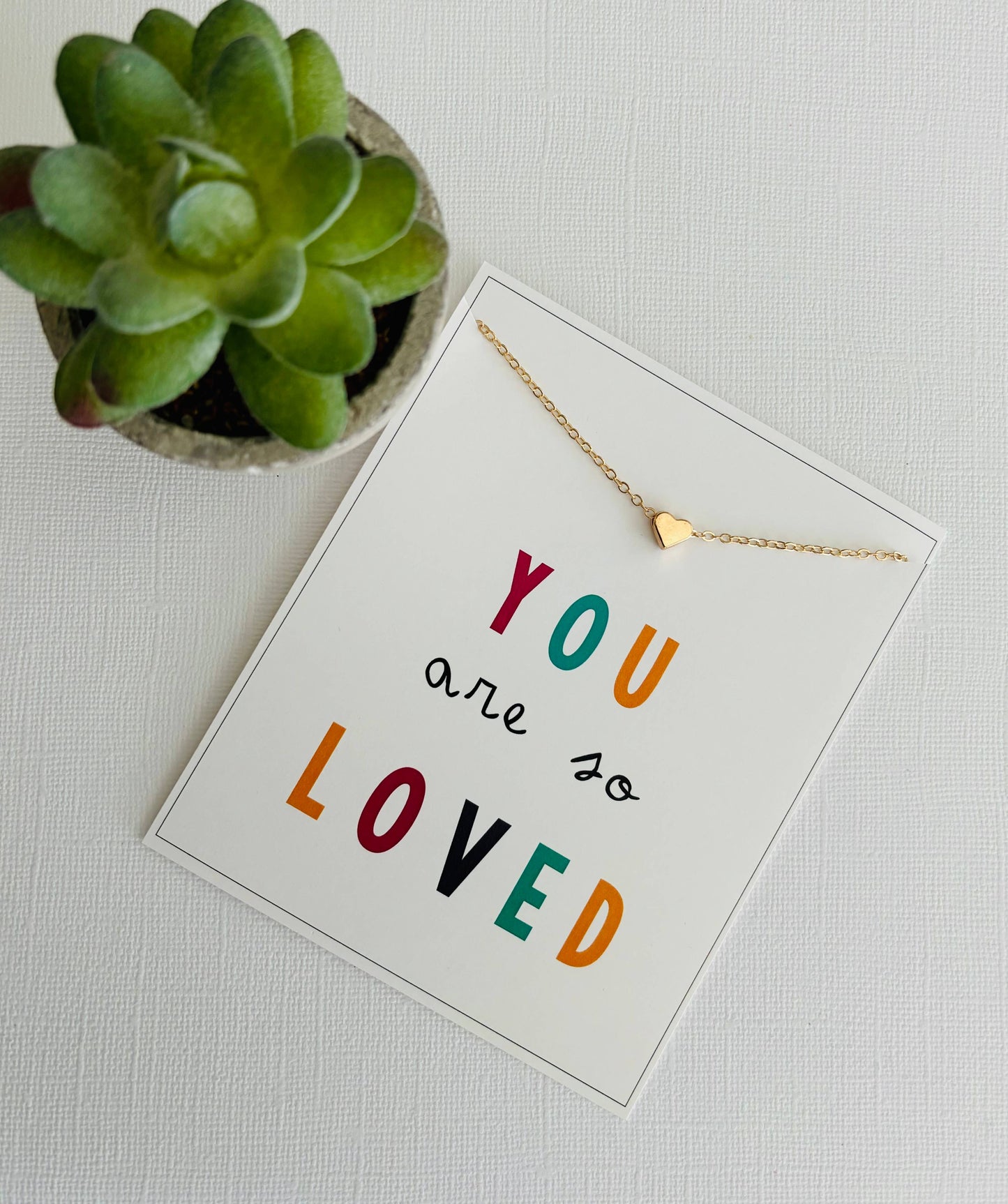 YOU ARE LOVED Heart Necklace