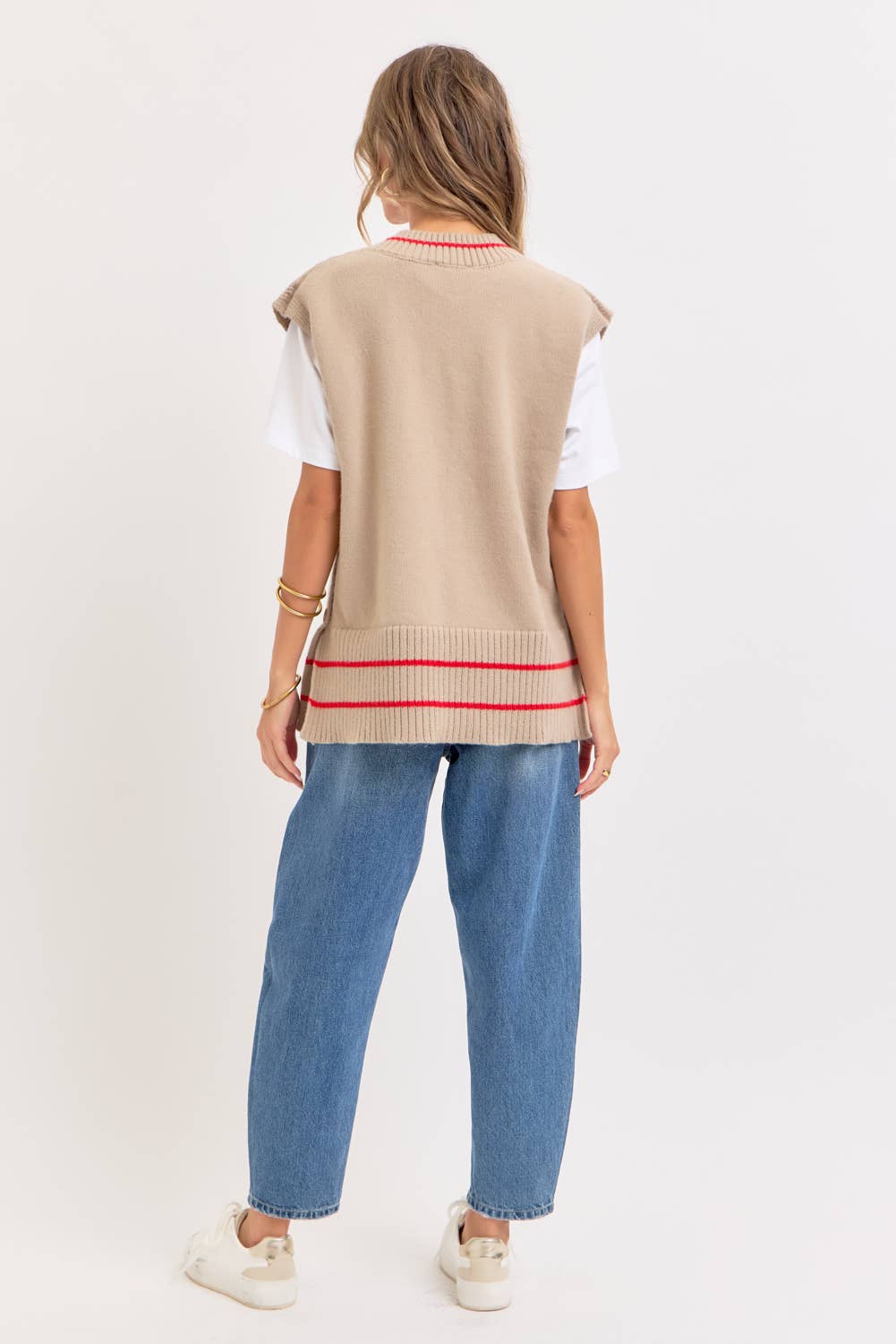 STRIPED KNIT TOP/VEST