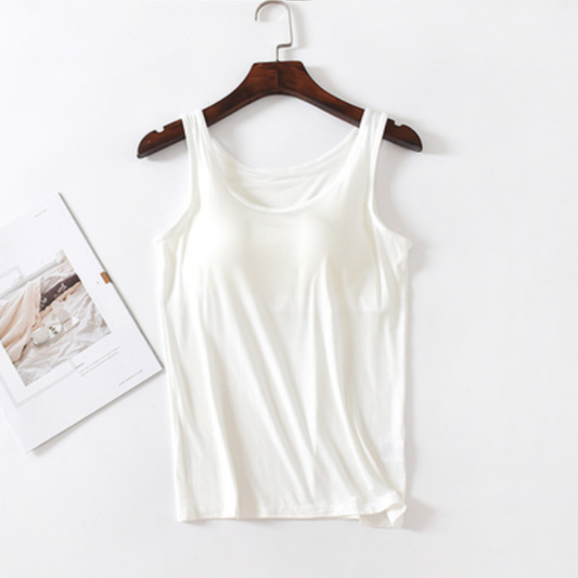 Built-In Bra Tank Tops – Modal Yoga Top for Active Comfort