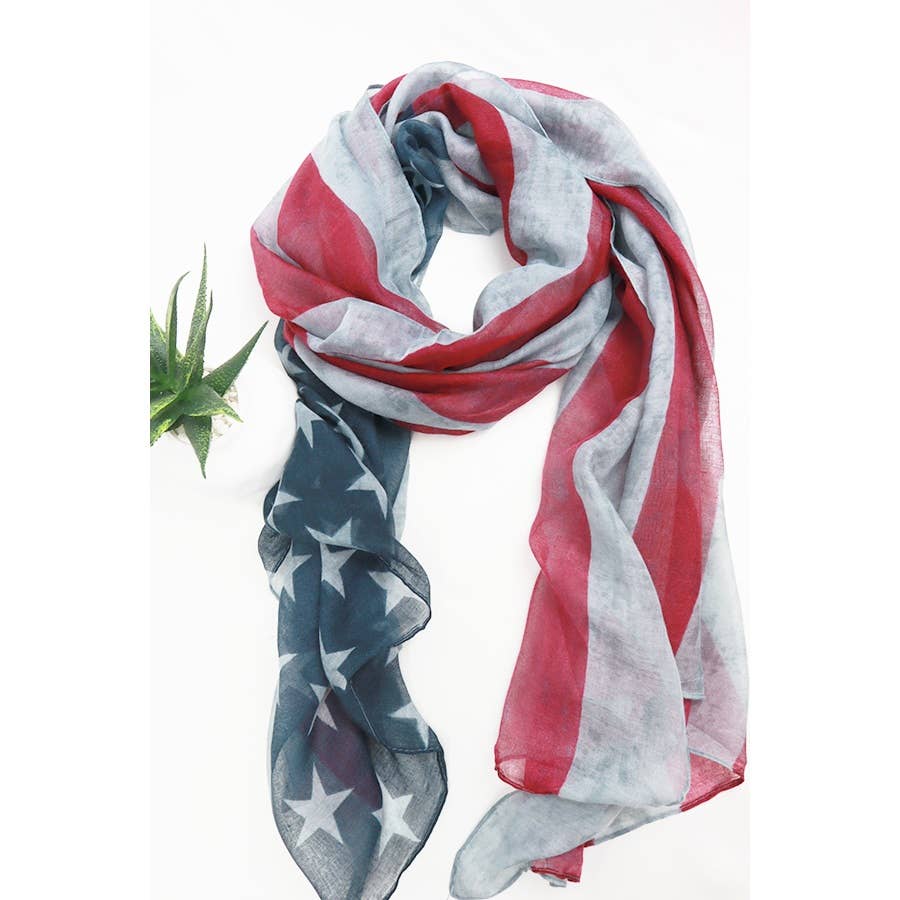 American Flag Oblong Scarf