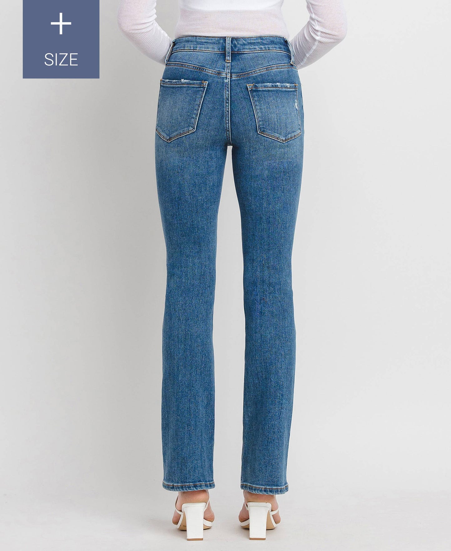 PLUS SIZE HIGH RISE BOOTCUT JEANS