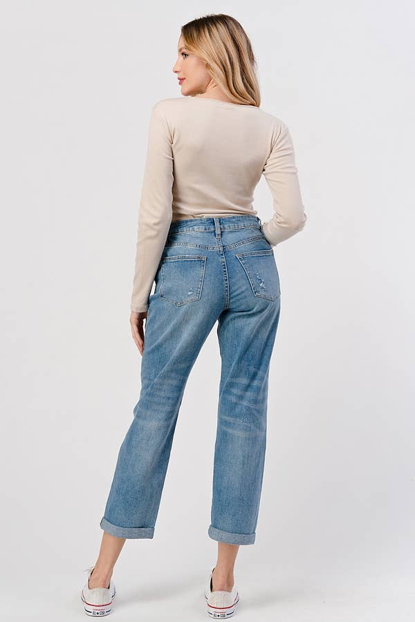 Medium Light Wash - Mom Jeans