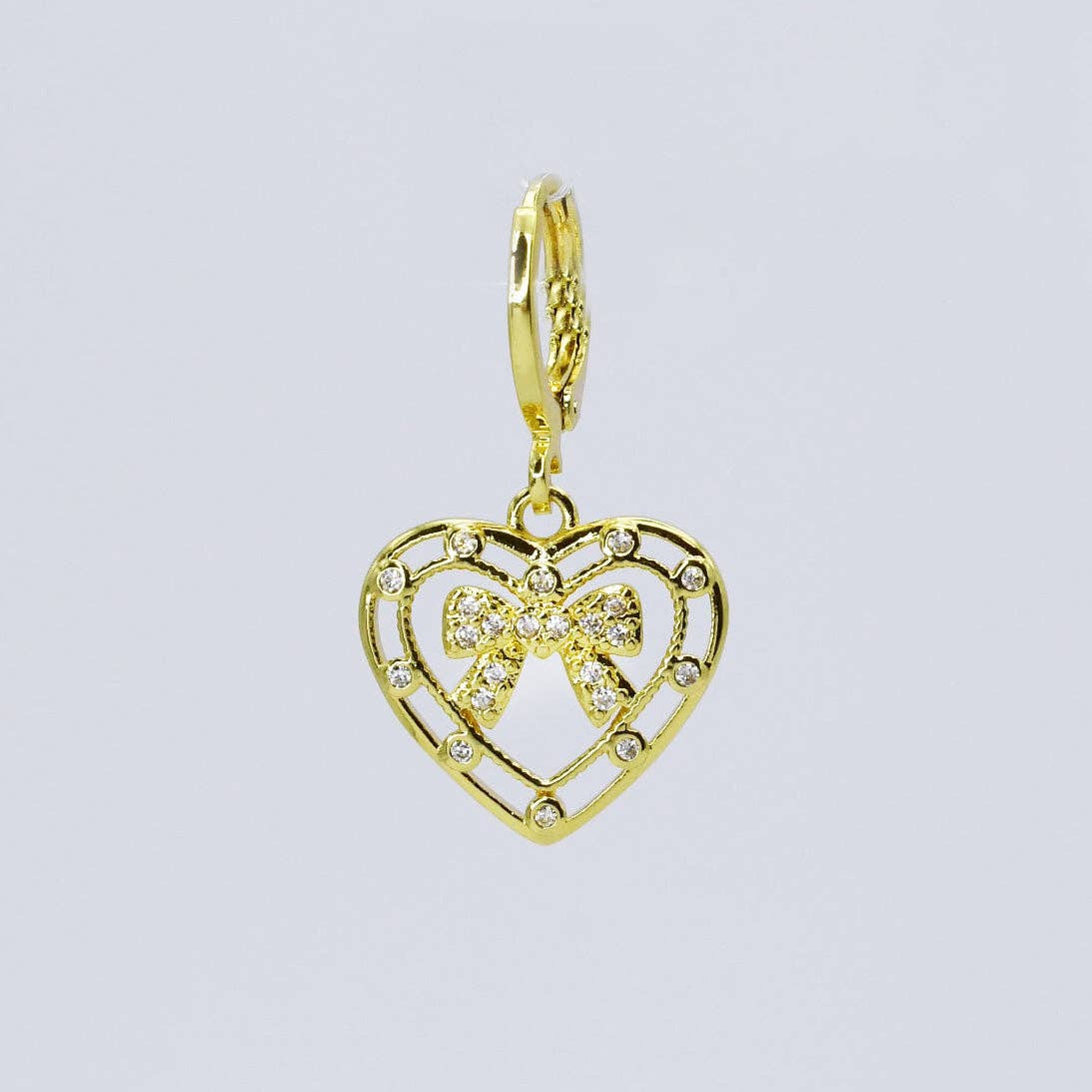 Heart Bow Gold Charm CH-88