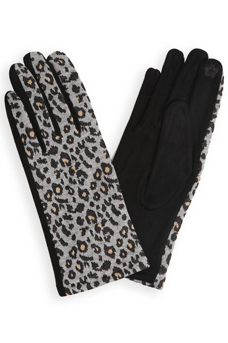 Leopard Pattern Smart Touch Gloves