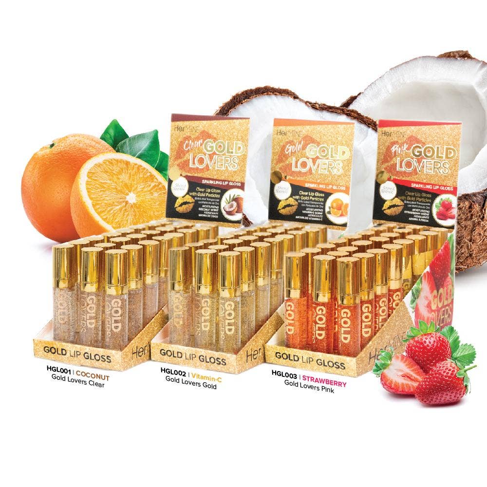 Hermine Gold Lovers Sparkling Clear Lip Gloss