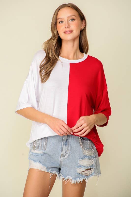 Game Day Multi Color Knit Top