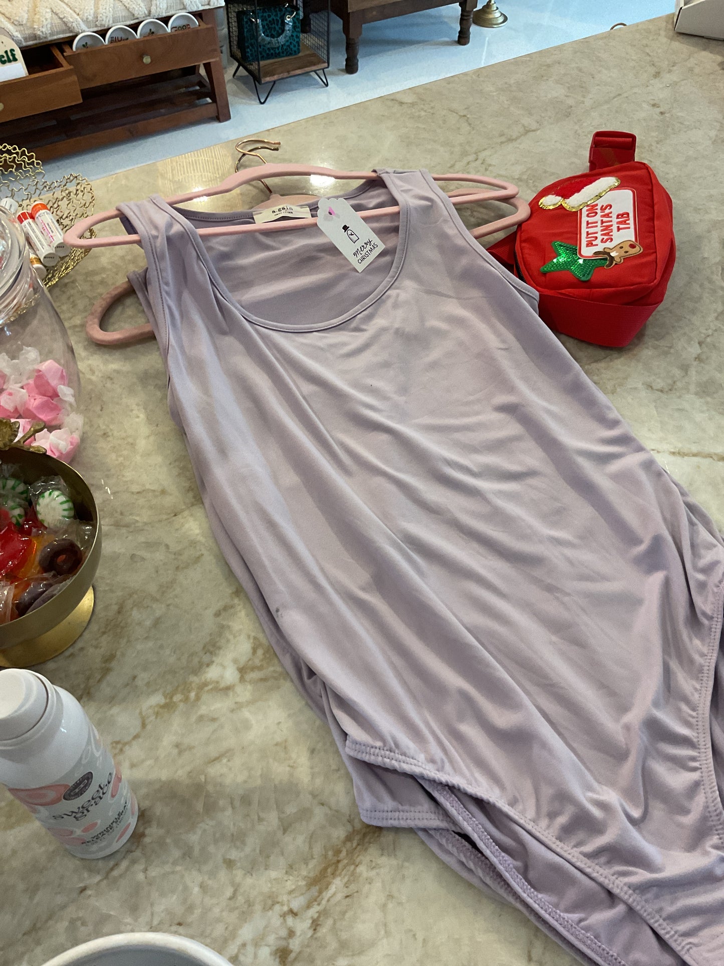 Lilac Scoop Neck Bodysuit