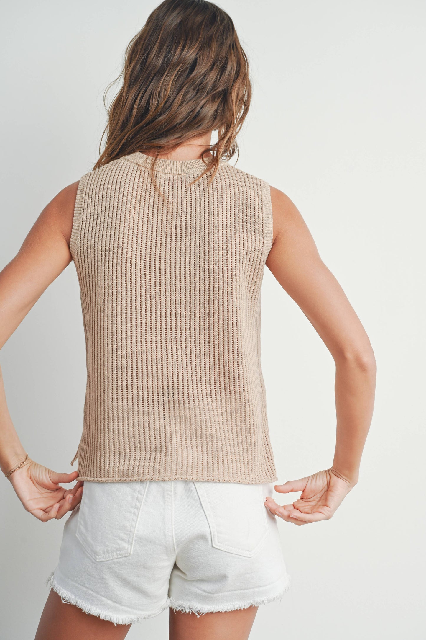 Rib-knit Sweater Vest - BMW7239