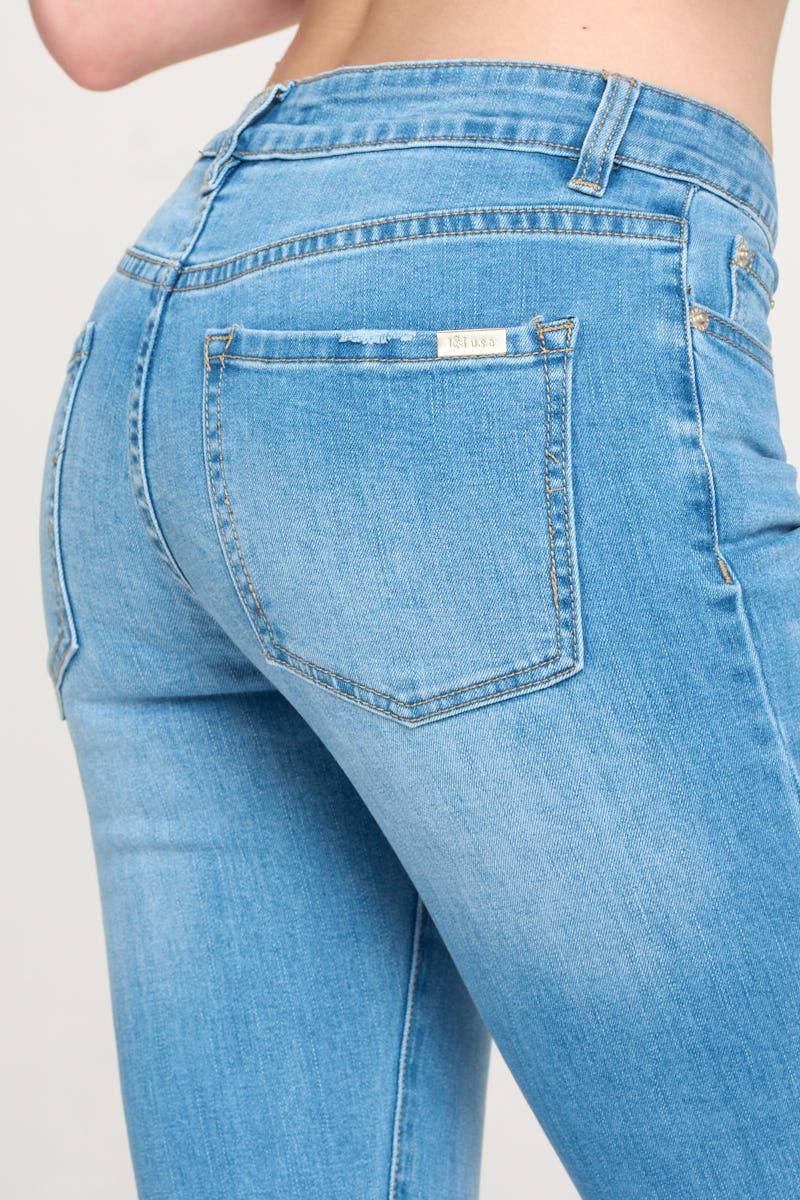 Light Wash - Mid-Rise Skinny Jeans