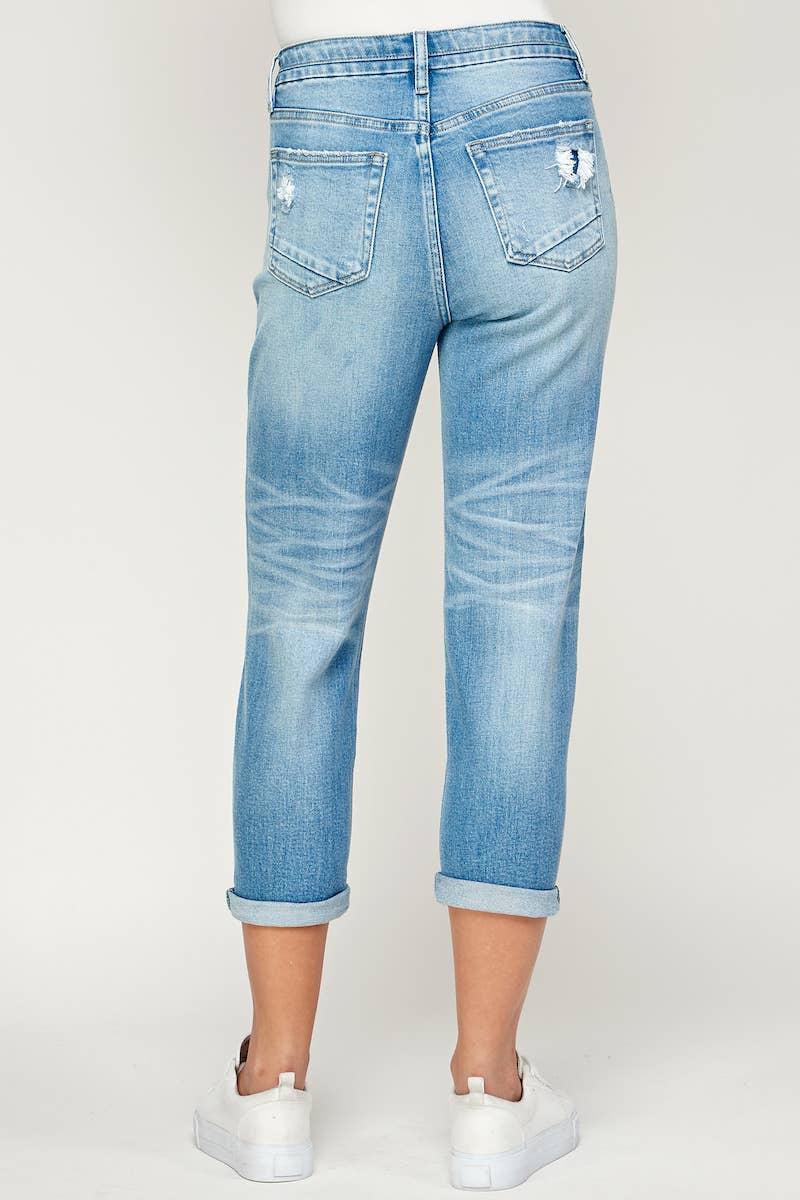 Light Wash - Roll Up Tom Girl Jeans