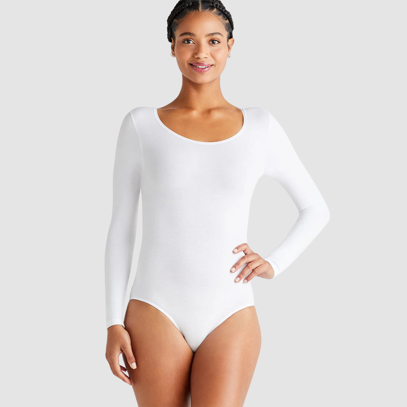 Long Sleeve Shaping Bodysuit - Cotton Seamless