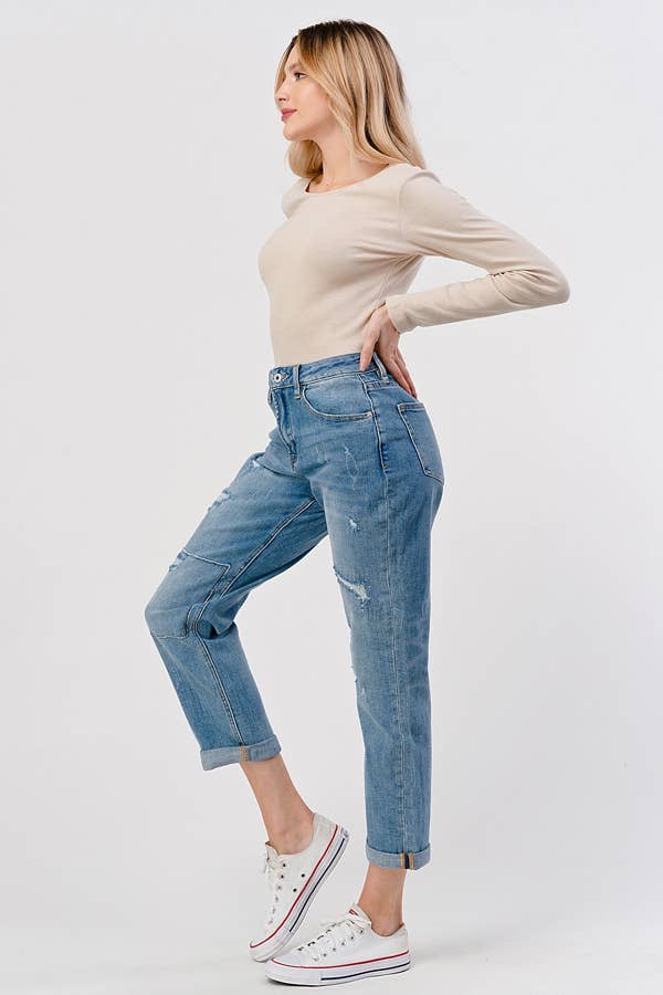 Medium Light Wash - Mom Jeans