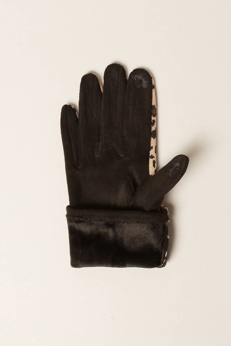 Leopard Pattern Smart Touch Gloves