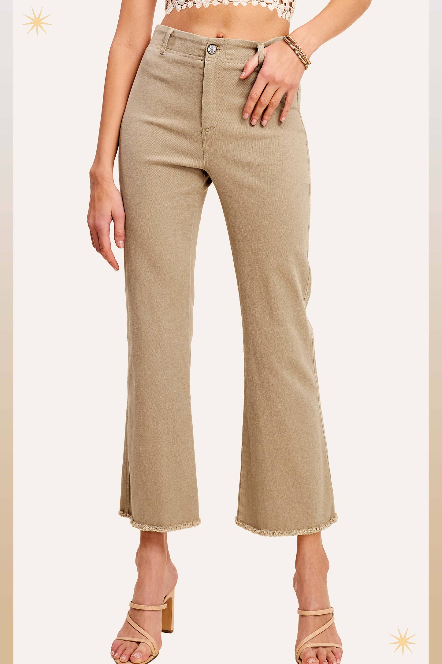 Soft Washed Stretchy High Waisted Flare Pants: Red / L