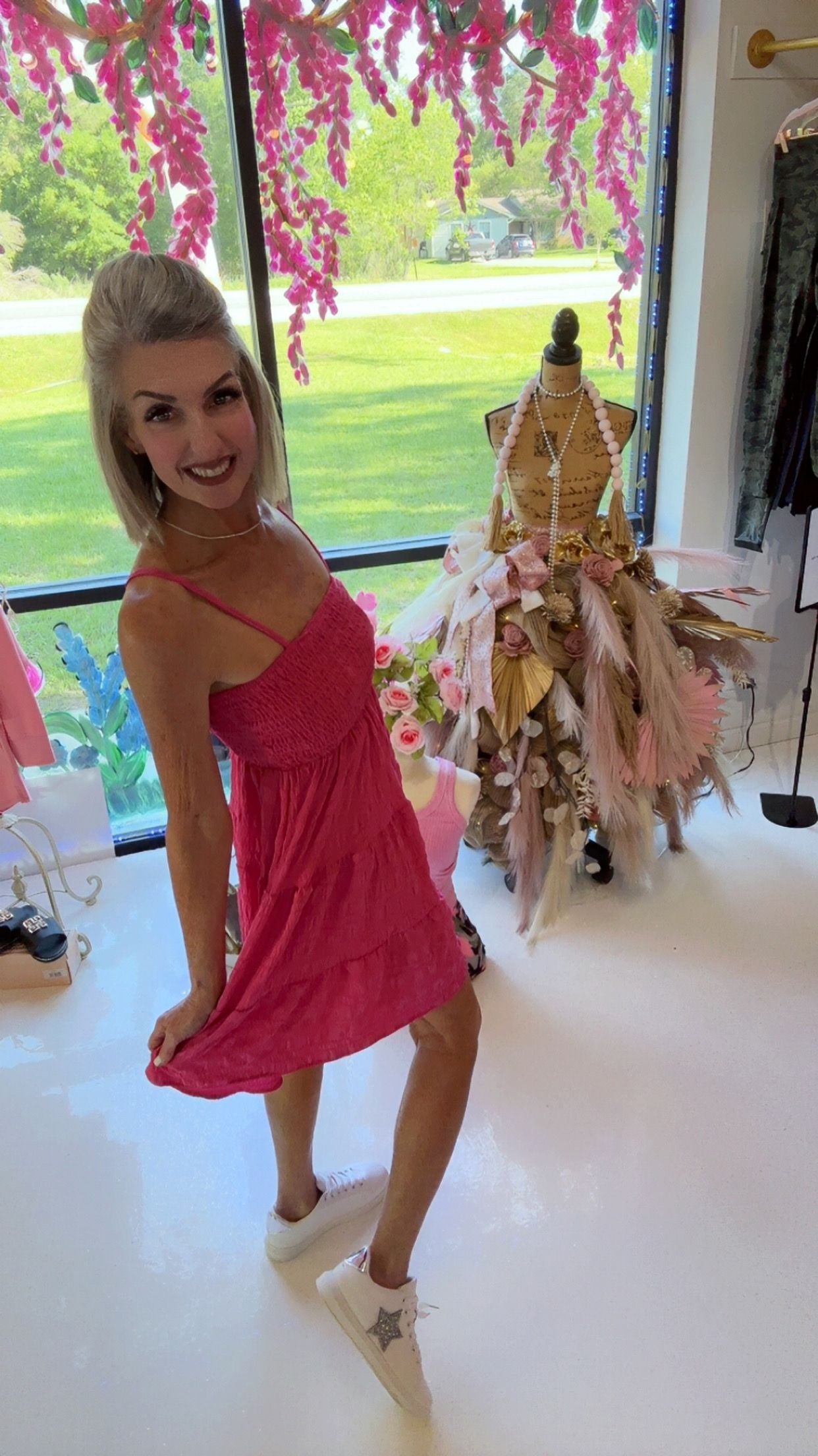 Plain Smocked A-line Slip Dress For Summer