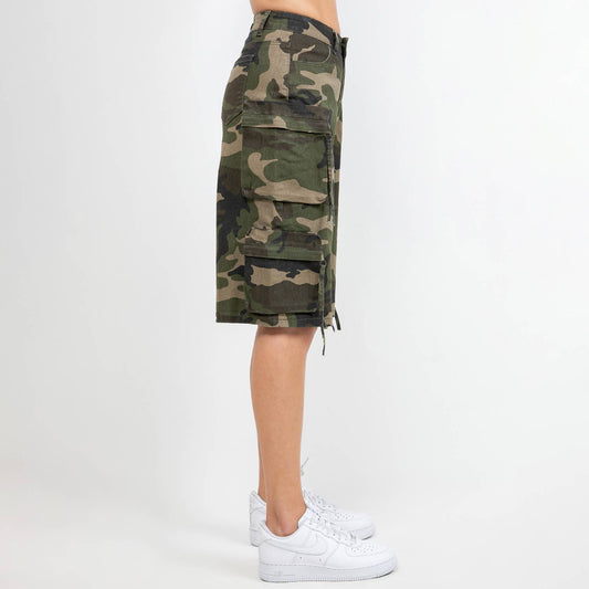 CAMOUFLAGE MULTI POCKETS CARGO JORTS-RSS30821CM
