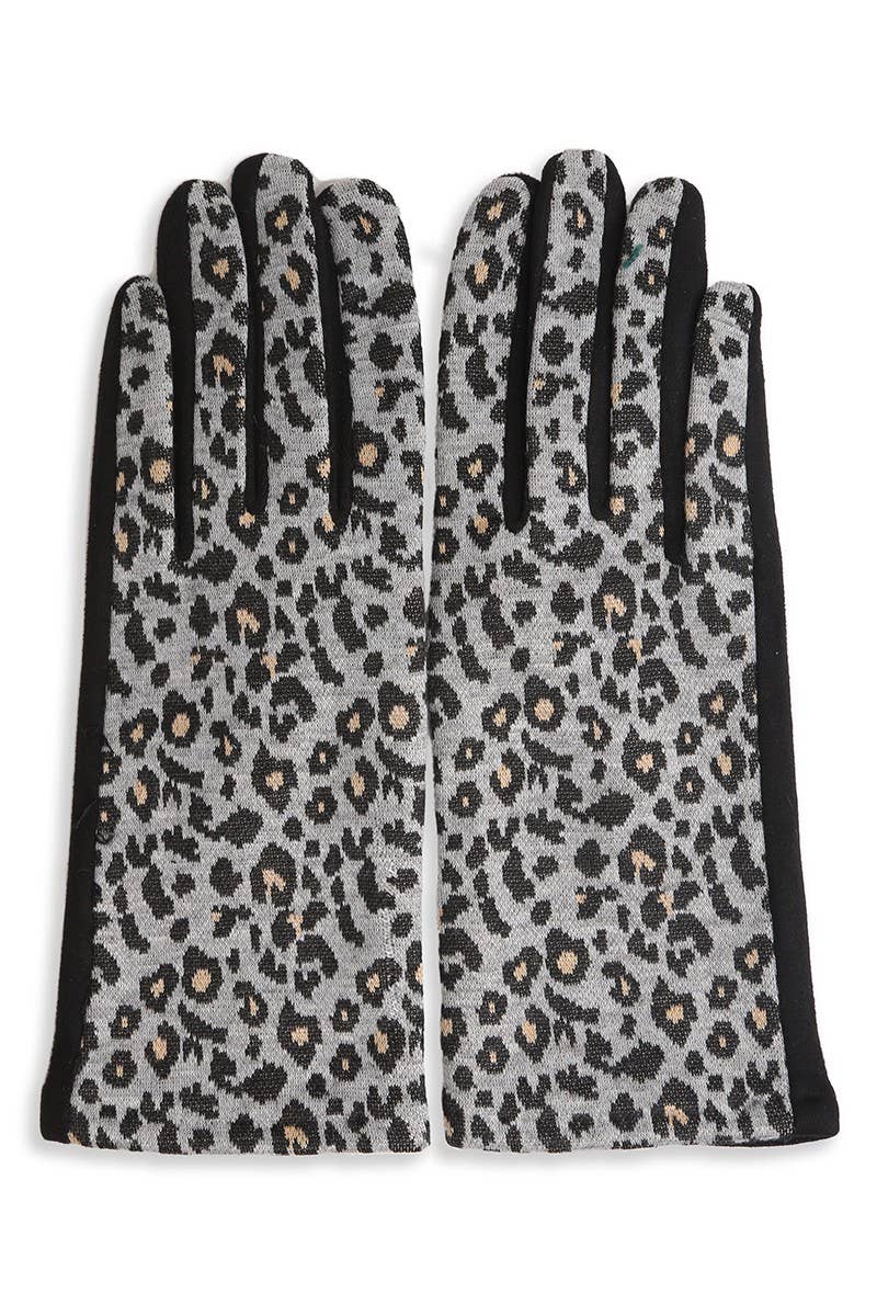 Leopard Pattern Smart Touch Gloves