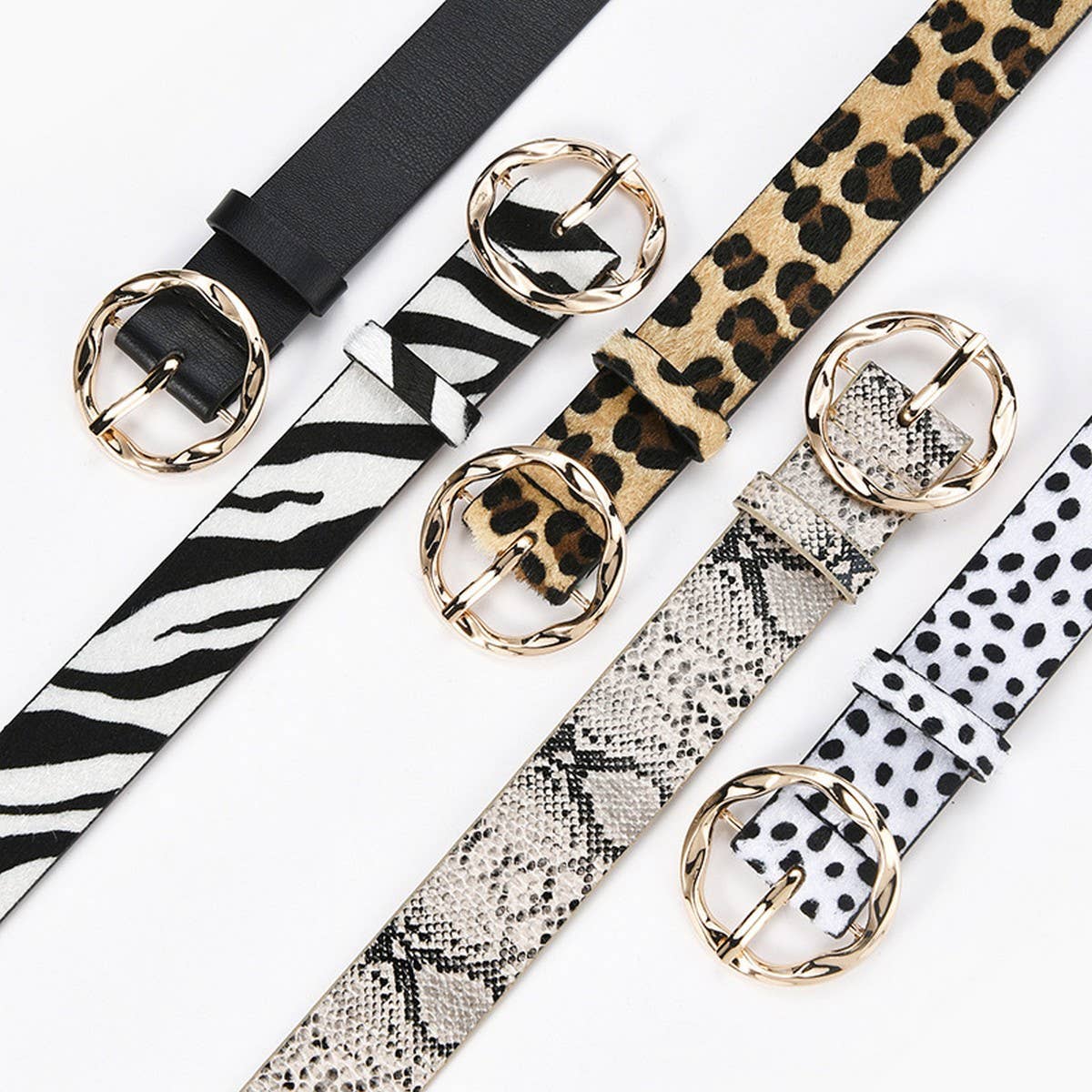 SNAKE PRINT LEOPARD ZEBRA PRINT MILK PRINT BELT