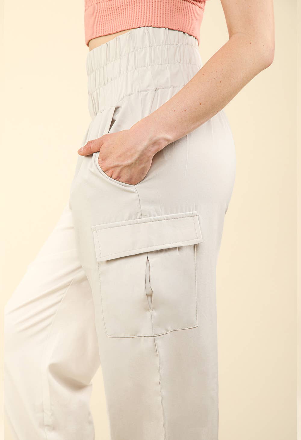 High Waisted Cargo Active Joggers w/ Pockets