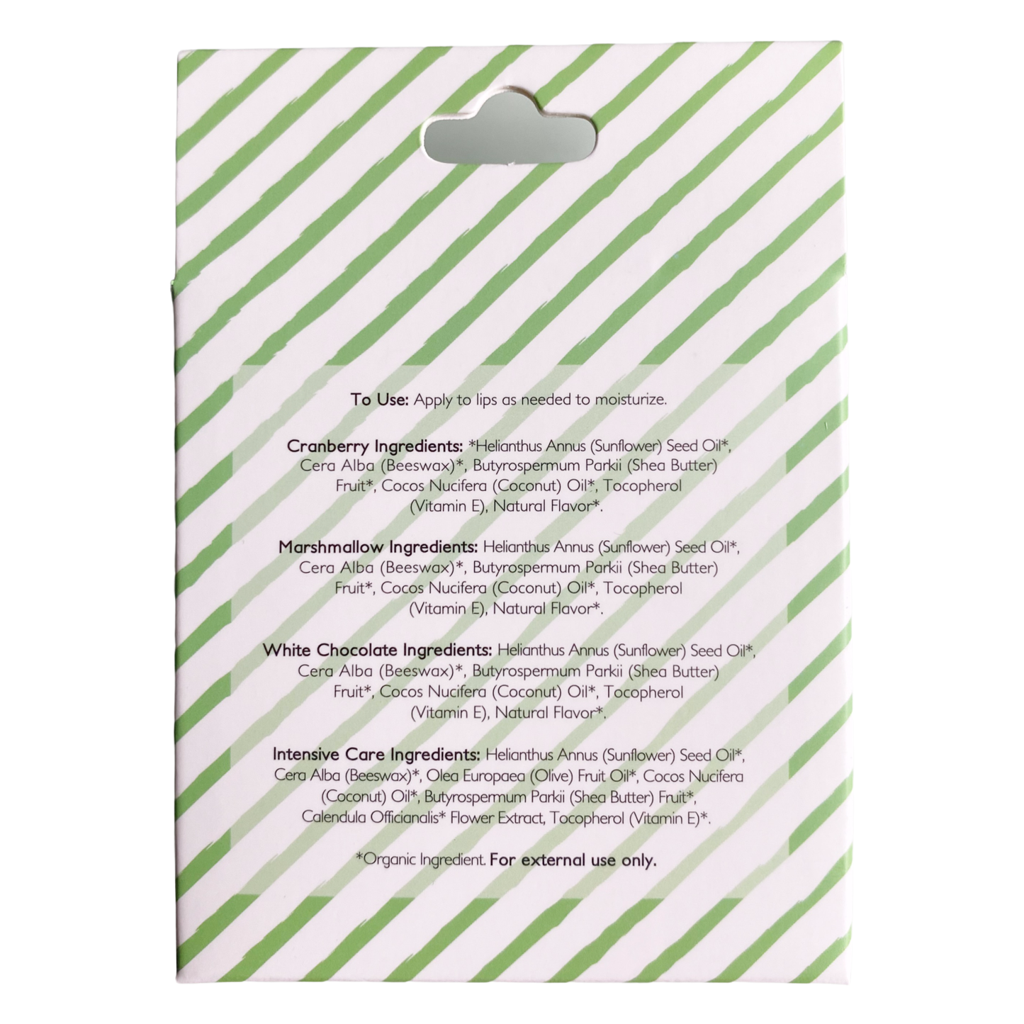 Lip Balm Holiday Pack (4 flavors) - Retail Box, Christmas