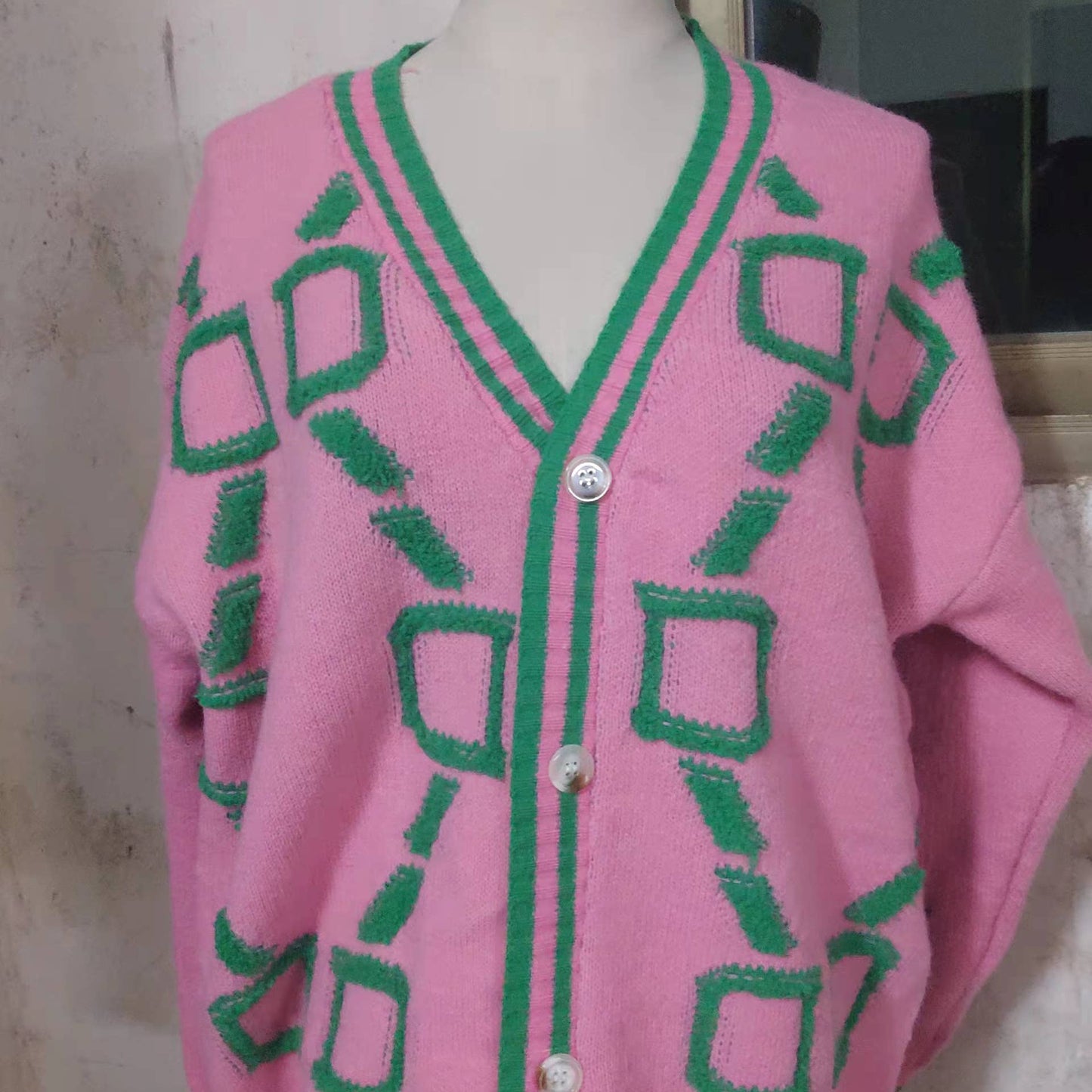 Monogram Knitted Fashion Cardigan