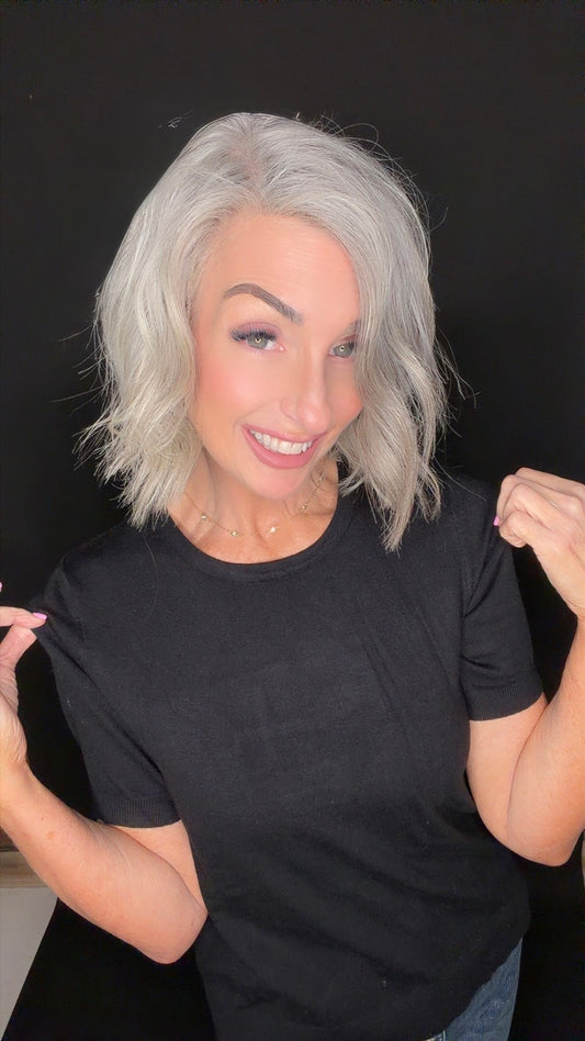 Soft Short Puffy Sleeve Basic Stretchy Knit Top