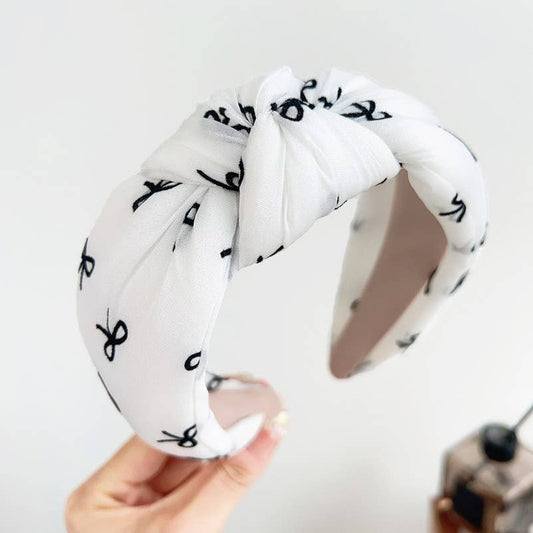 SOFT KNOTTED POLKA DOT HEADBAND HAIR BAND | 40HB188