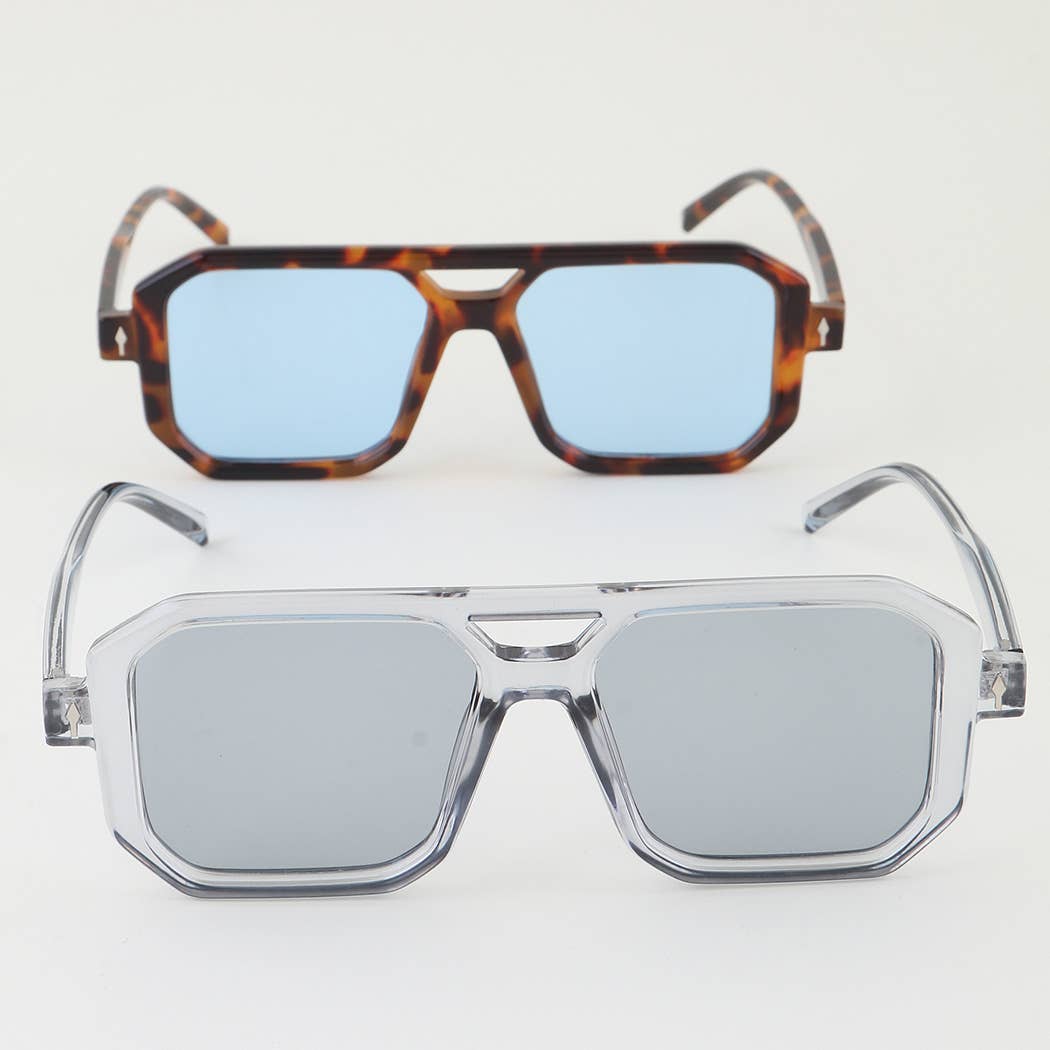 Tinted Block Aviator Sunglasses