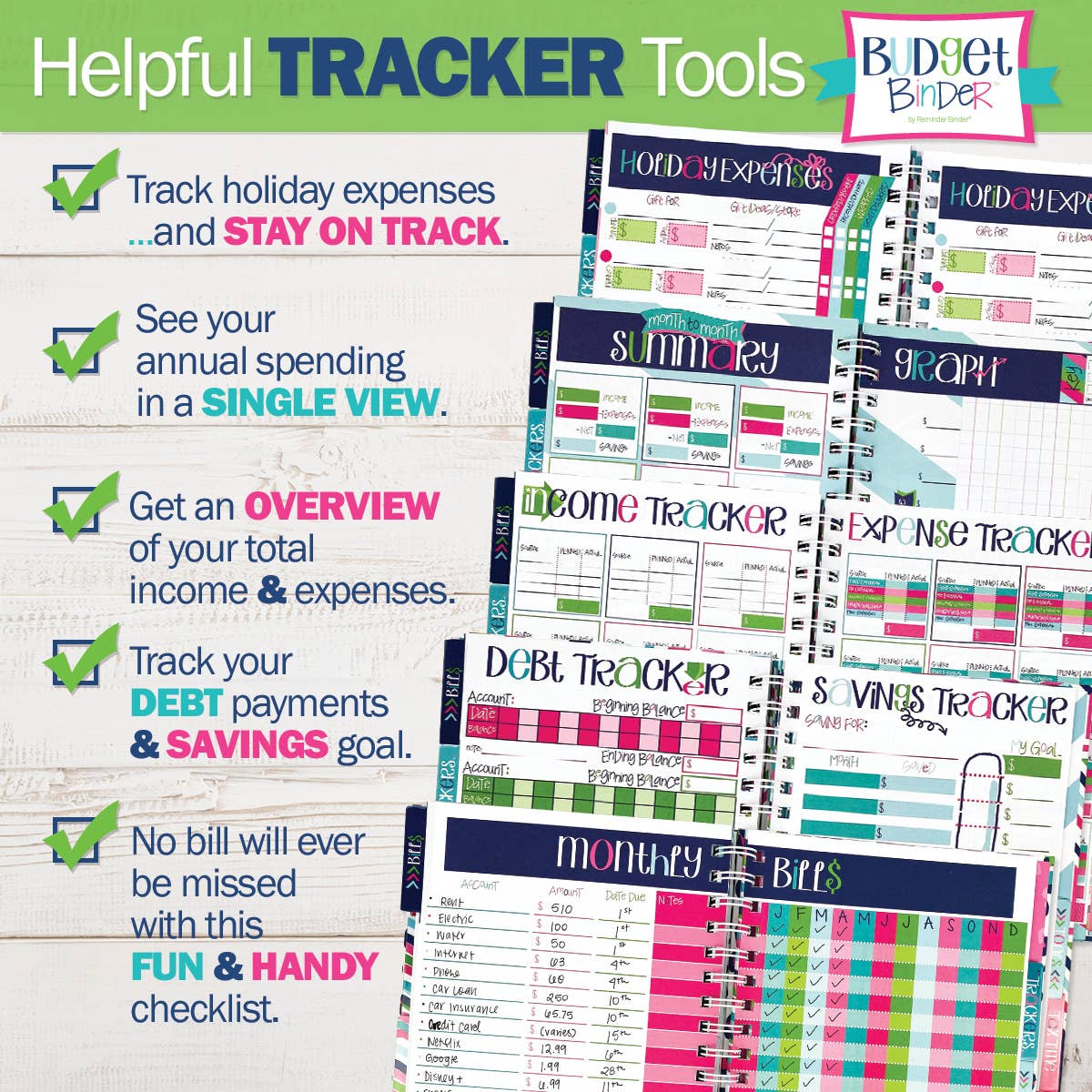 Budget Binder™ Bill Tracker Financial Planner | Open Stock