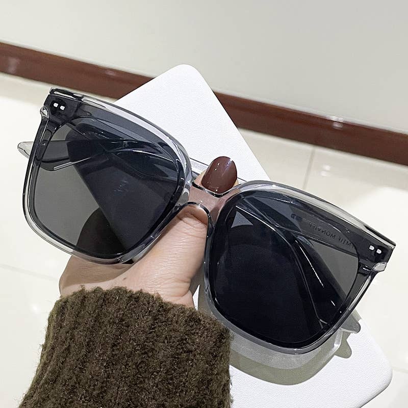 RETRO SUNSCREEN BIG FRAME THIN SUNGLASSES