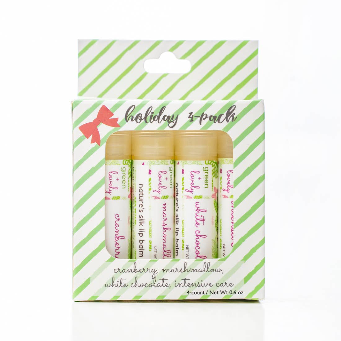 Lip Balm Holiday Pack (4 flavors) - Retail Box, Christmas