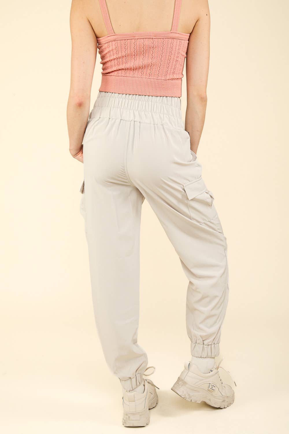 High Waisted Cargo Active Joggers w/ Pockets