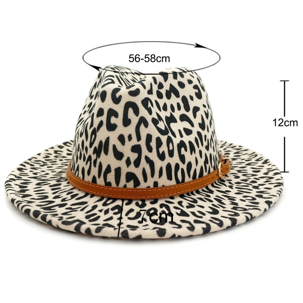 WOMEN WARM AND SIMPLE LEOPARD PANAMA HAT