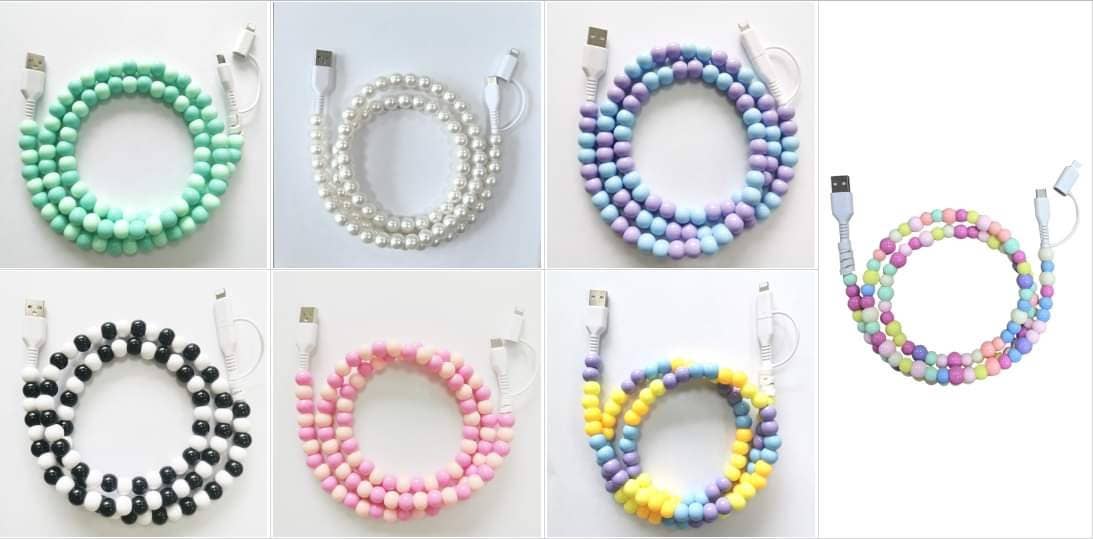 Beaded Phone Charger Cable