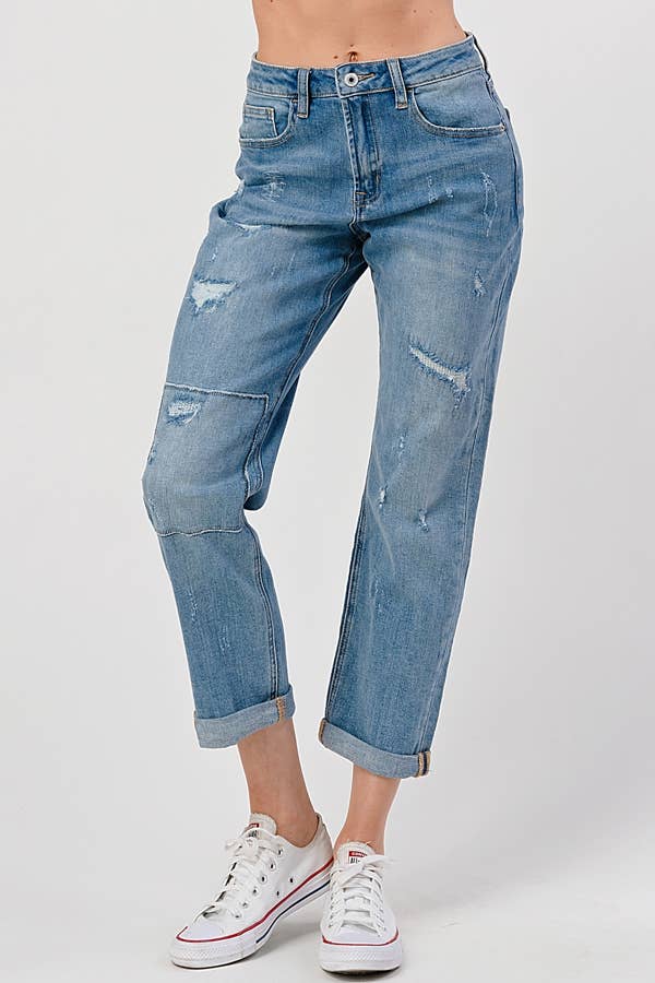 Medium Light Wash - Mom Jeans