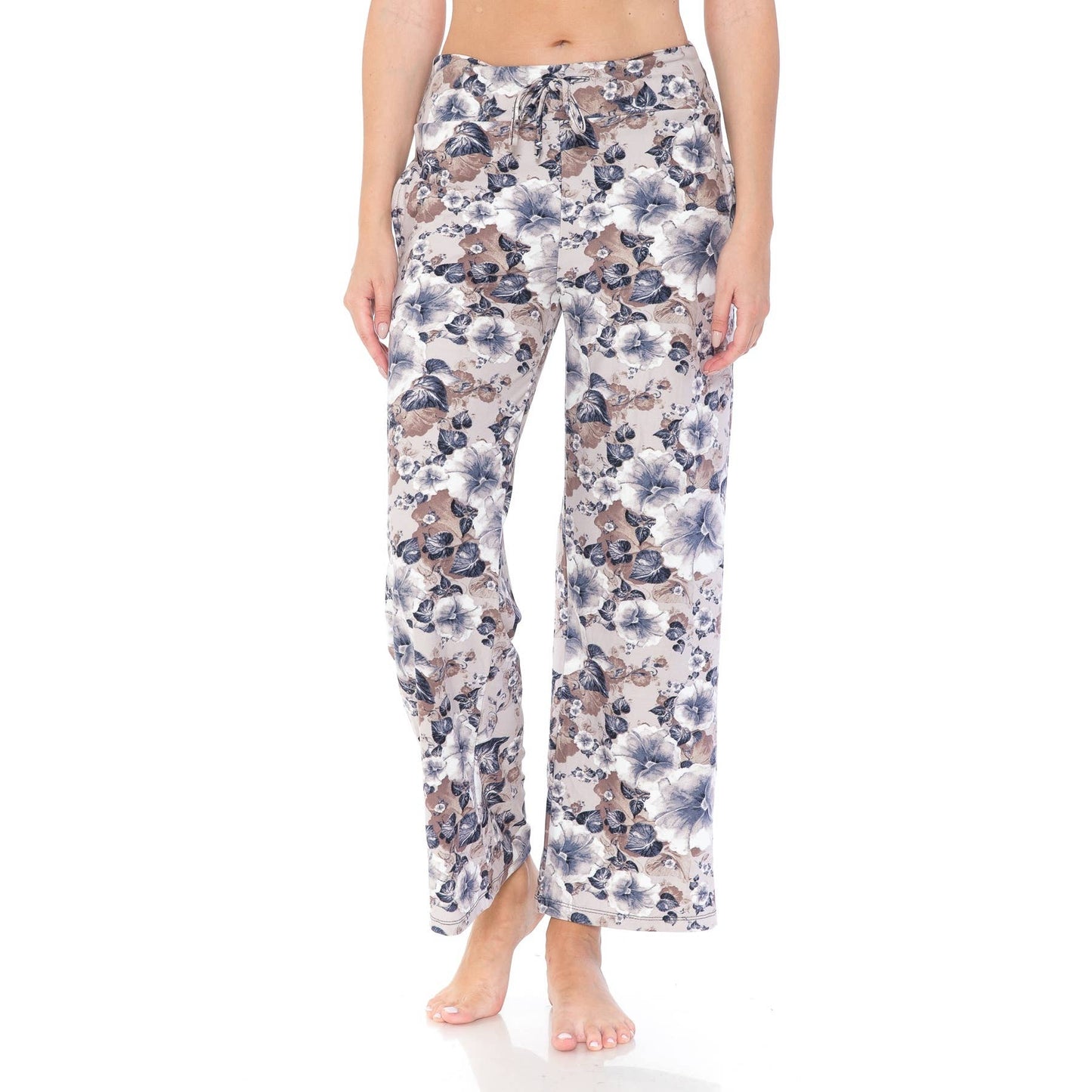 Floral Print Pajama Pants with Drawstring