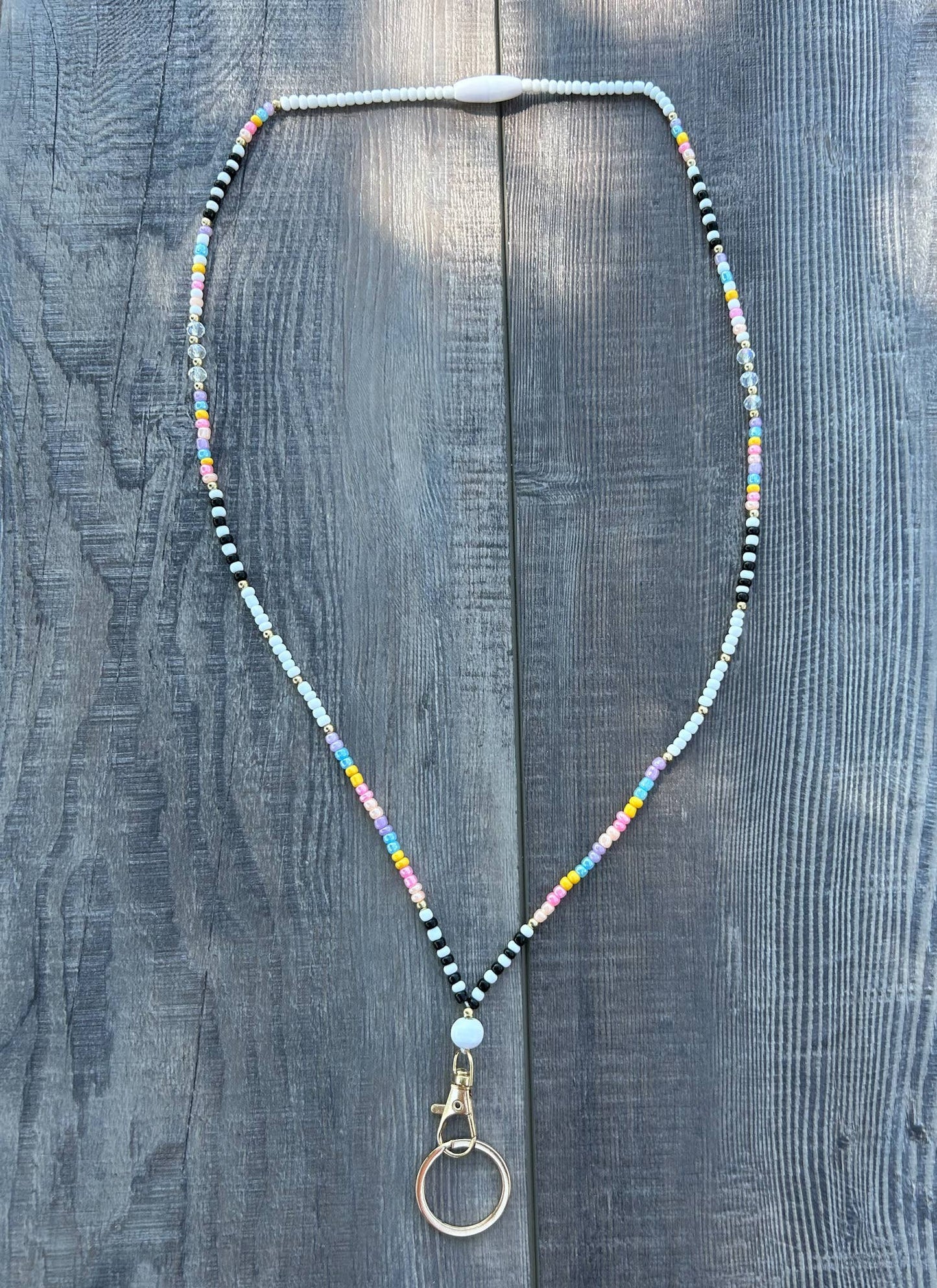 Seed Bead Lanyard with Breakaway Clasp