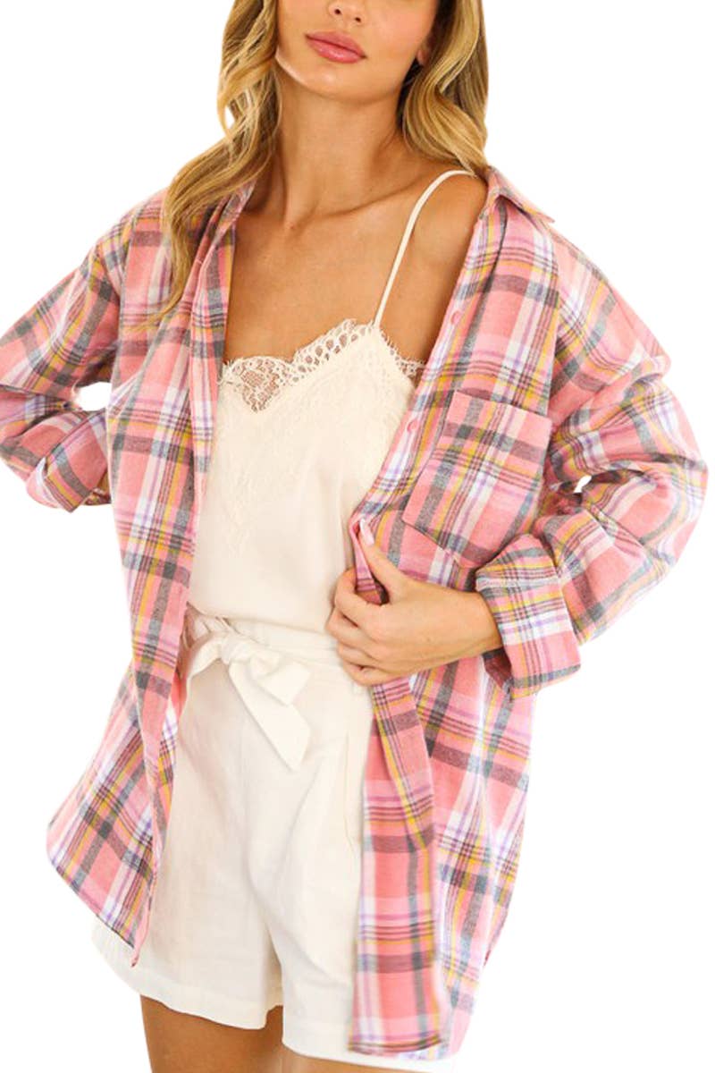 Plaid Over-sized Shirt