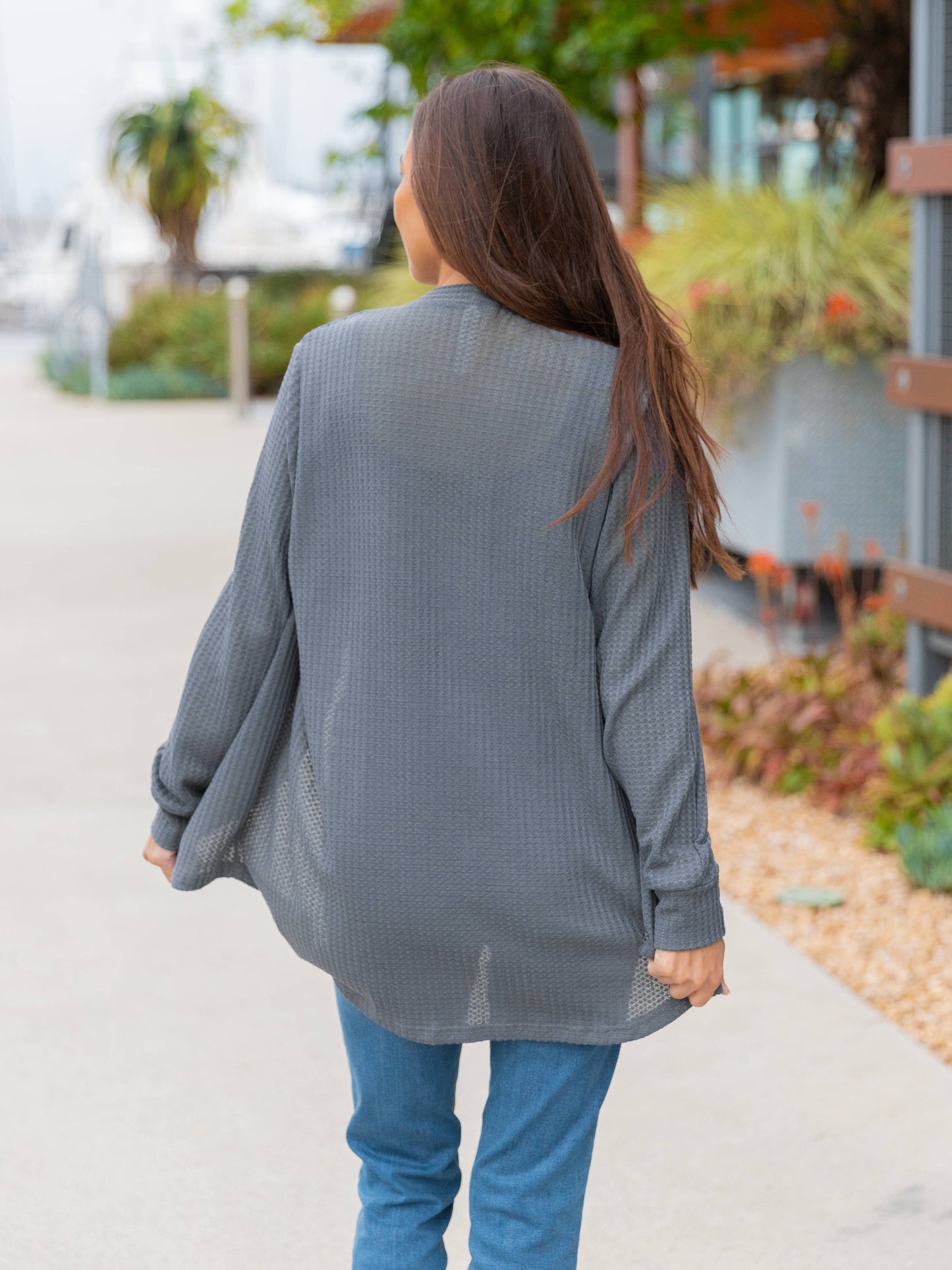 Waffle Knit Button Dutch Cardigan