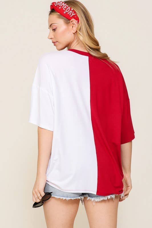 Game Day Multi Color Knit Top