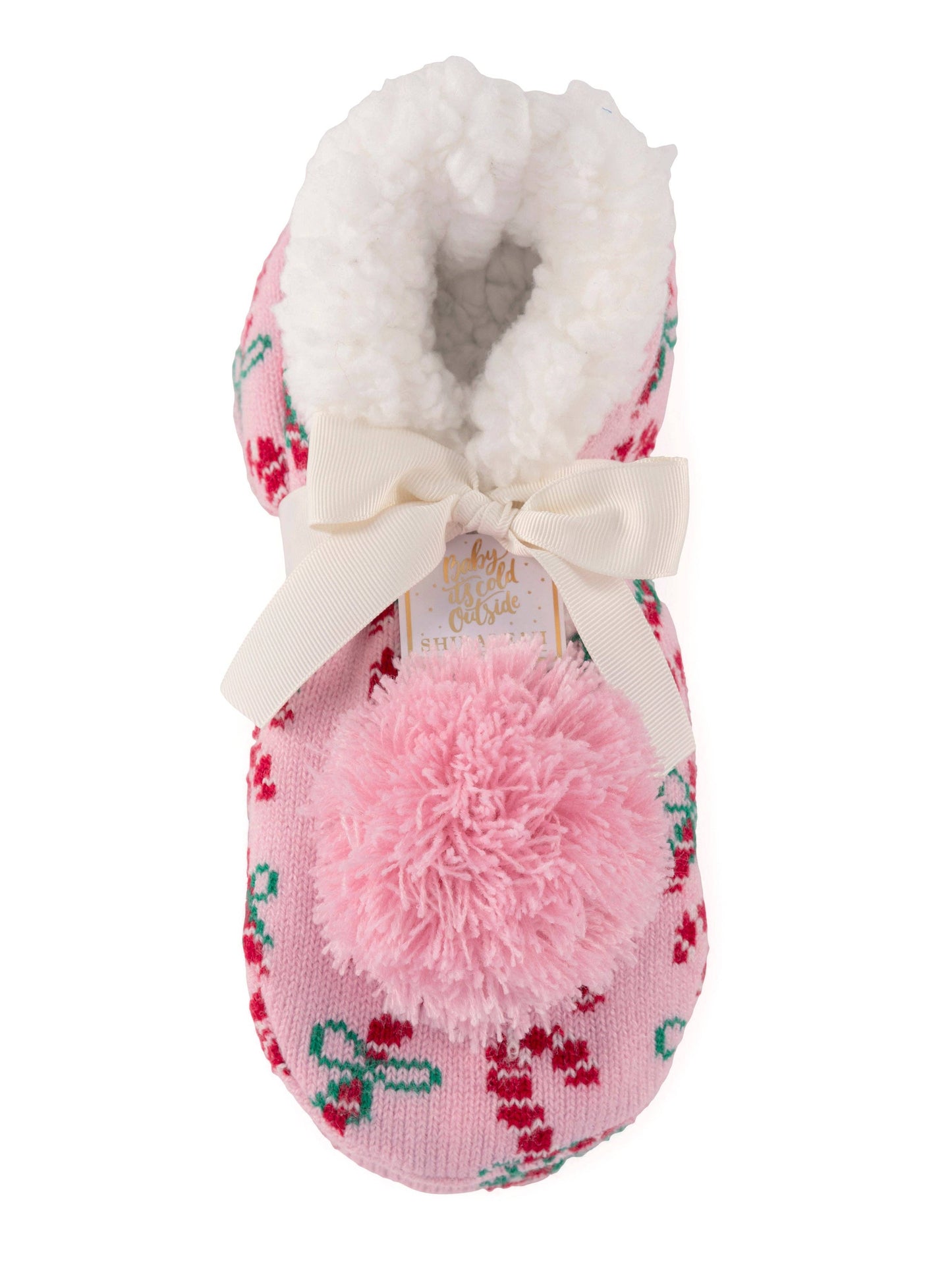 ARYA CANDY CANE SLIPPERS, PINK