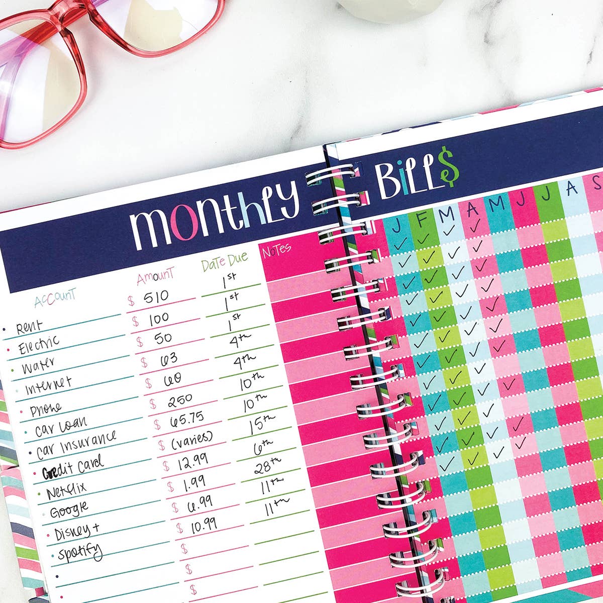 Budget Binder™ Bill Tracker Financial Planner | Open Stock