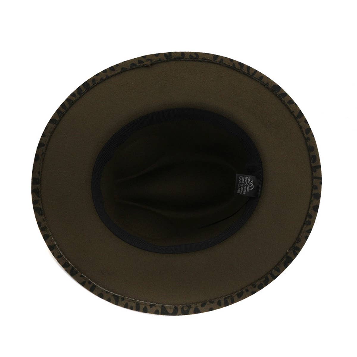 WOMEN WARM AND SIMPLE LEOPARD PANAMA HAT