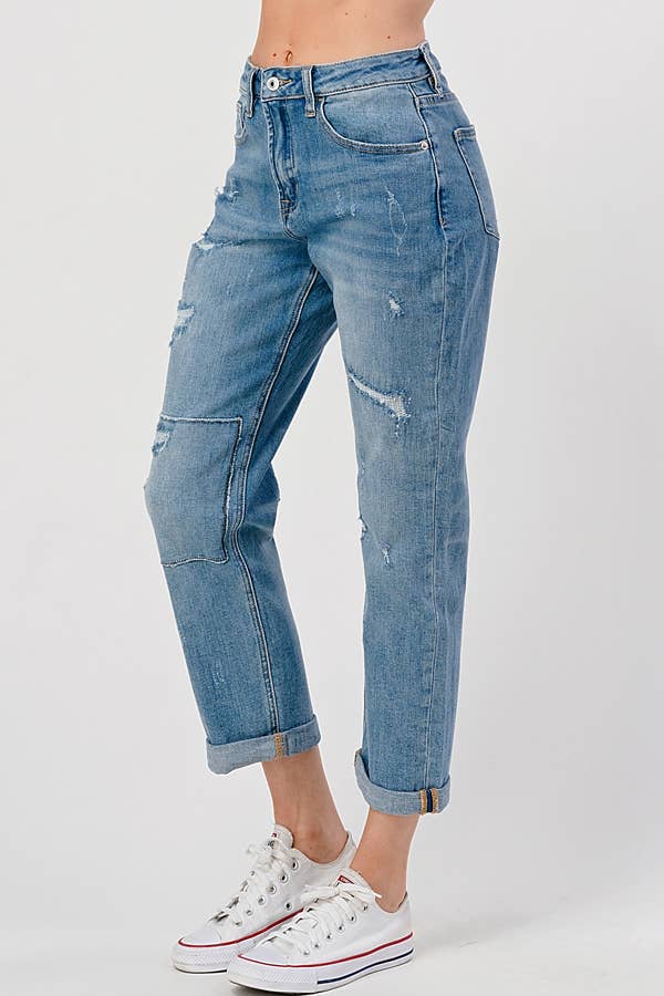 Medium Light Wash - Mom Jeans