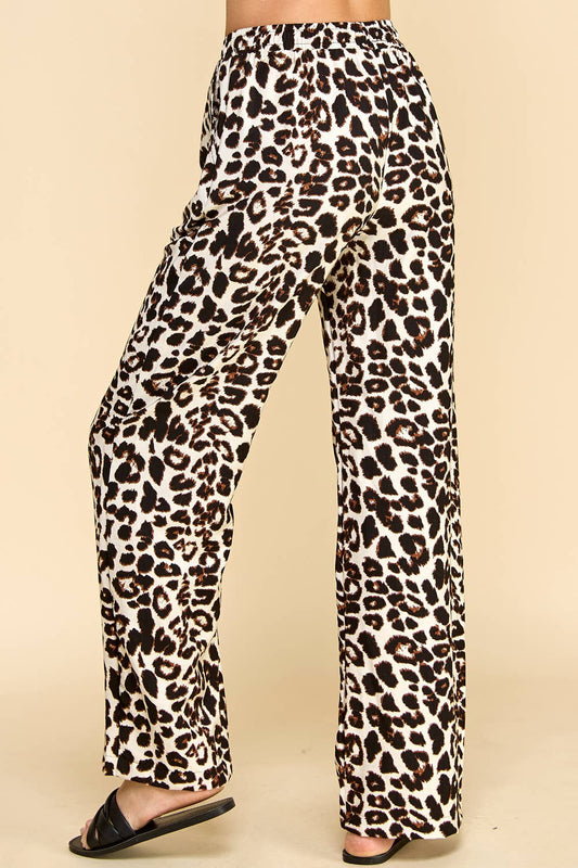 Animal Printed Pants with Pockets
