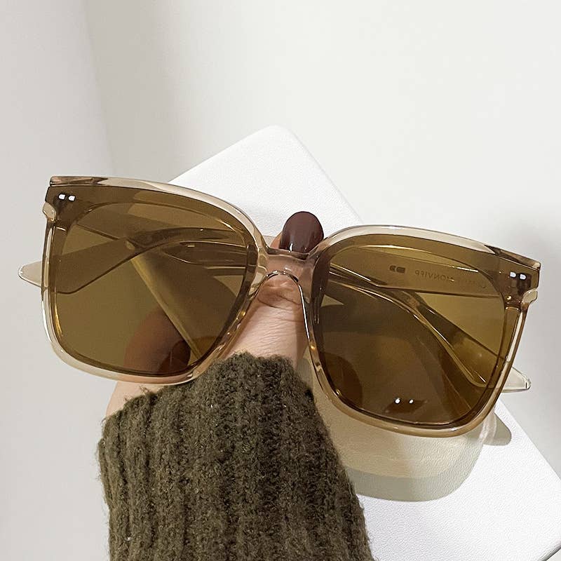 RETRO SUNSCREEN BIG FRAME THIN SUNGLASSES