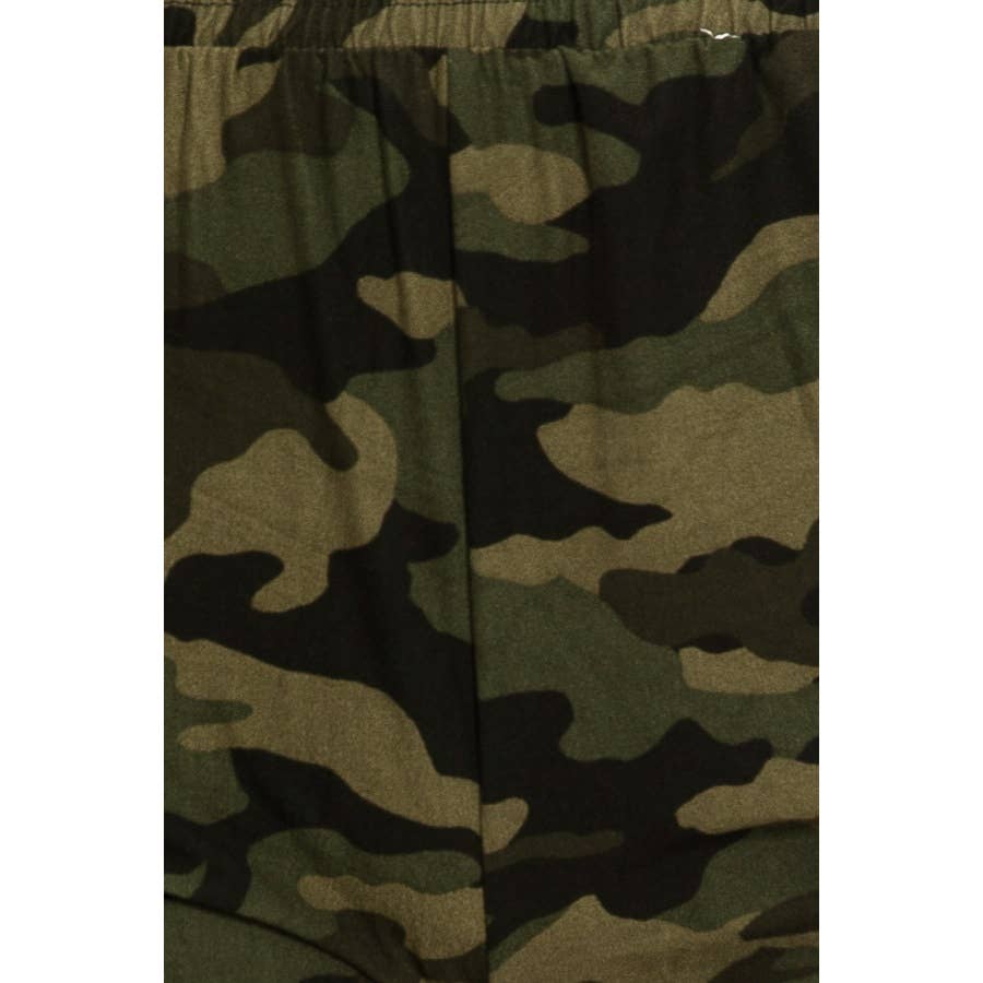 Buttery Soft Print Shorts with Elastic Waistband