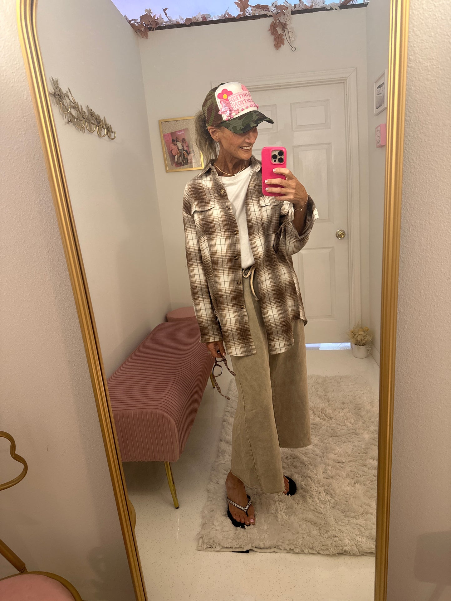 Oversized Loose Plaid Shirt