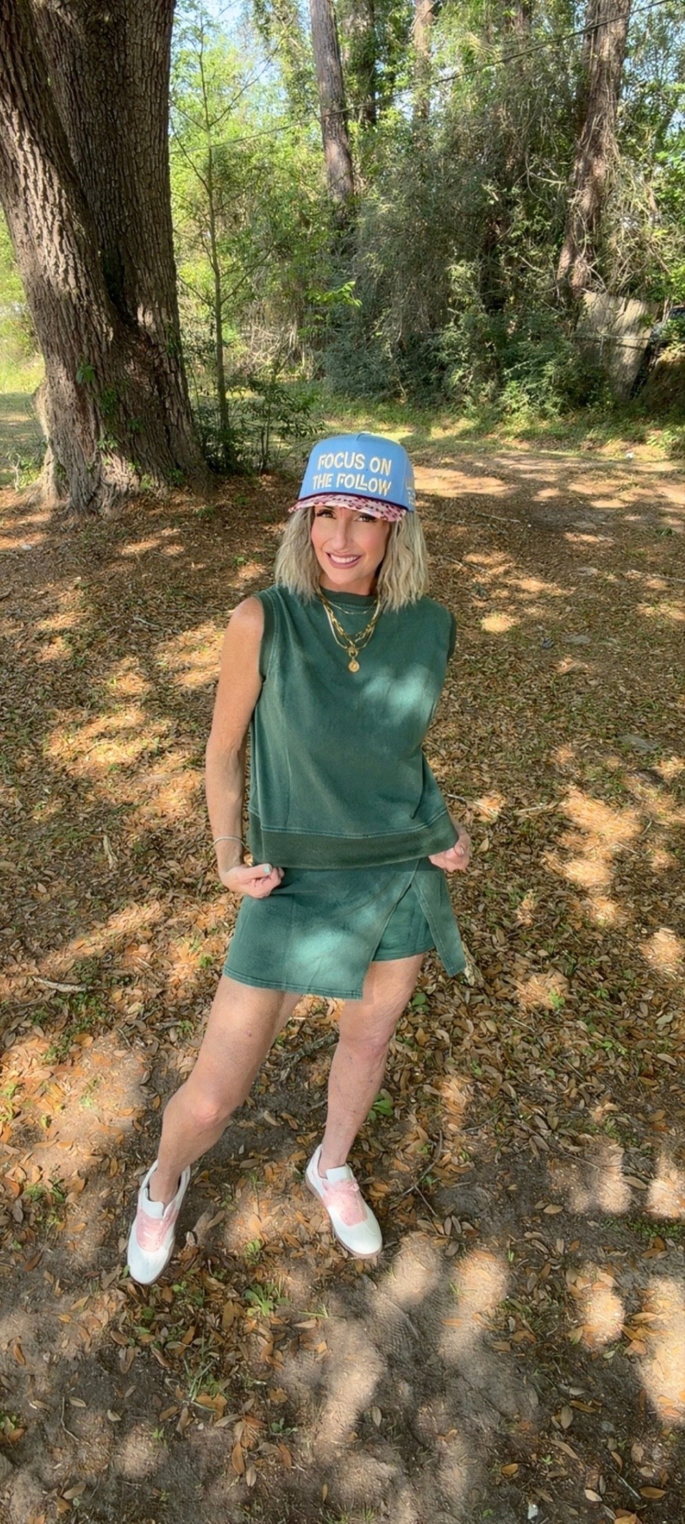 Sleeveless Top and Short Skirt Two Piece Set